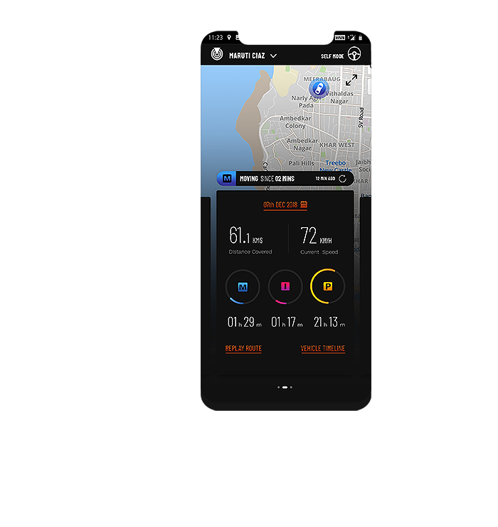 matchpointGPS vehicle tracking app screen