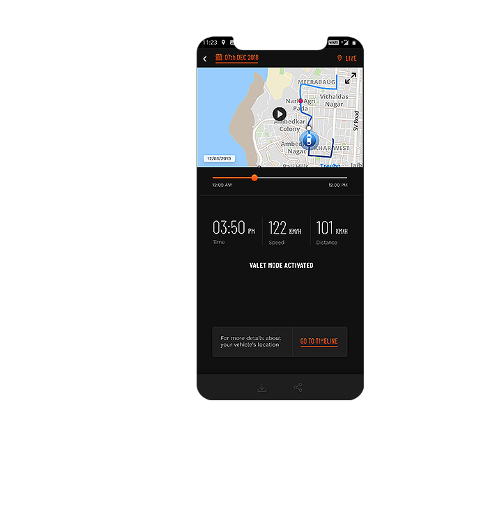 matchpointGPS vehicle tracking app screen - 2